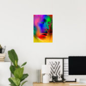 Psychedelic Woman Face Poster (Thuiskantoor)