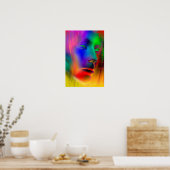 Psychedelic Woman Face Poster (Keuken)
