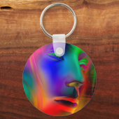 Psychedelic Woman Face Sleutelhanger (Voorkant)