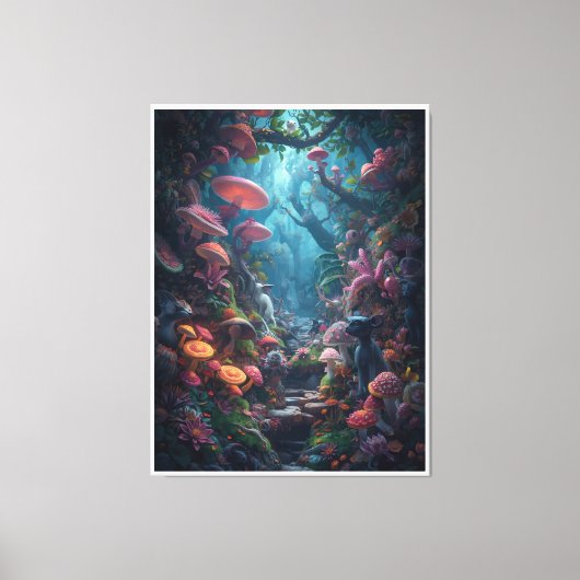 Psychedelic woodland canvas print (Voorkant)