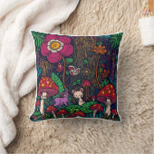 Psychedelic woodland cushion kussen (Deken)