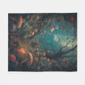 Psychedelic woodland fleece blanket (Voorkant (Horizontaal))