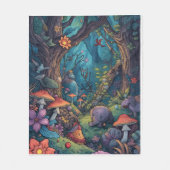 Psychedelic woodland fleece blanket (Voorkant)