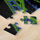 Psychedelic World: Eiffeltoren, Parijs, Frankrijk  Legpuzzel (Zijkant)