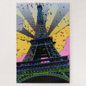 Psychedelic World: Eiffeltoren, Parijs, Frankrijk  Legpuzzel (Verticaal)