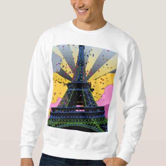Psychedelic World: Eiffeltoren, Parijs, Frankrijk  Trui (Voorkant)