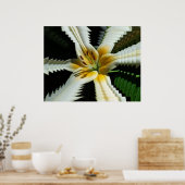 Psychedelic Yellow Lily Poster (Keuken)