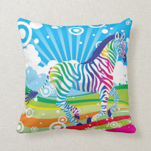 Psychedelic Zebra Pillow Kussen