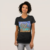 Psychedelic Zee Turtle Seahorse Art T-shirt (Voorkant volledig)