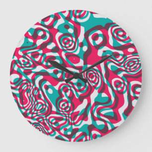 Psychedelic zuur naadloze funky achtergrond. grote klok