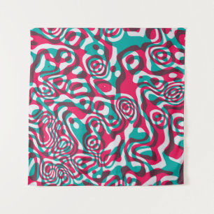 Psychedelic zuur naadloze funky achtergrond. wandkleed