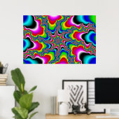 Psychedelica - Poster fractal (Bureau à domicile)