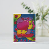 psychedelicHeart Briefkaart (Staand voorkant)