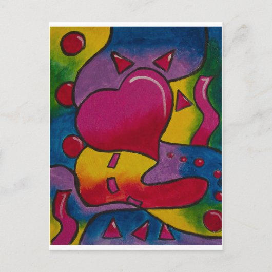 psychedelicHeart Briefkaart (Voorkant)