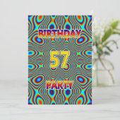 Psychédélique 57e fête d'anniversaire Invitation (Debout devant)