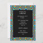 Psychédélique 92e fête d'anniversaire Invitation (Dos)