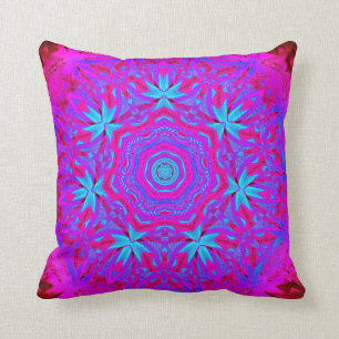 Psychédélique dans le coussin décoratif rose