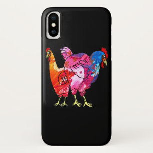 Psychédélique Funky coque iphone de poulet