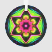 Psychédélique Hippie Fleur rose jaune et vert (dos)