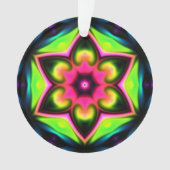 Psychédélique Hippie Fleur rose jaune et vert (devant)