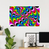 Psychédélique - Poster fractal (Bureau à domicile)