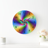 Psychédélique Quatre Vent Spirale Mur Horloge (Maison)