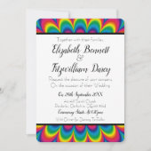 Psychédélique Tie Dye Faire-part de mariage (Devant)