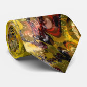 Psychedelisch Abstract geel Stropdas (Opgerold)