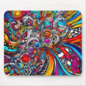 Psychedelisch Abstract Ontwerp Muismat (Voorkant)