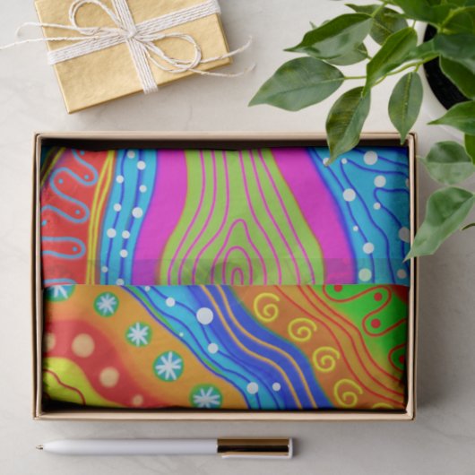 psychedelisch abstract tissuepapier (Geschenk)