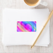 Psychedelisch Adreslabel Etiket (Insitu)