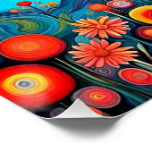 Psychedelisch berglandschap 3 perfect poster (Hoek)