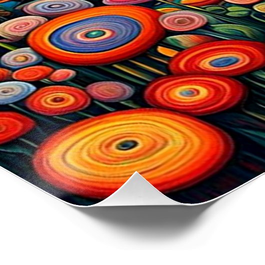 Psychedelisch berglandschap 5 perfect poster (Hoek)