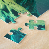 Psychedelisch berglandschap onder de sterren legpuzzel (Zijkant)