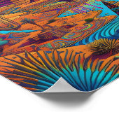Psychedelisch Egyptisch landschap Poster (Hoek)