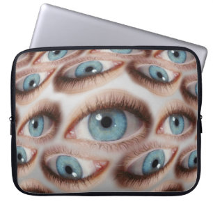 Psychedelisch gezichtsvermogen: Abstracte oogillus Laptop Sleeve