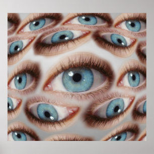 Psychedelisch gezichtsvermogen: Abstracte oogillus Poster