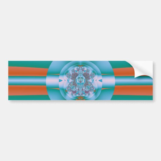 Psychedelisch groen bumpersticker (Voorkant)