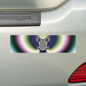 Psychedelisch Hart Bumpersticker (Op auto)