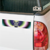 Psychedelisch Hart Bumpersticker (Op Truck)