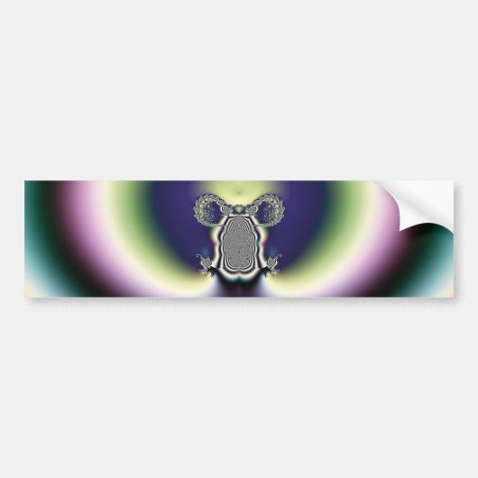 Psychedelisch Hart Bumpersticker (Voorkant)