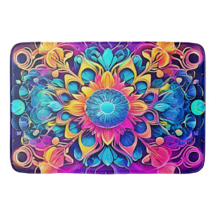Psychedelisch Mandala-ontwerp Badmat