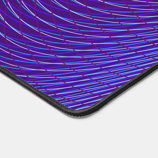 Psychedelisch Moiré-effect Abstract Blauw en Purpe Bureaumat (Hoek)