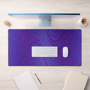 Psychedelisch Moiré-effect Abstract Blauw en Purpe Bureaumat