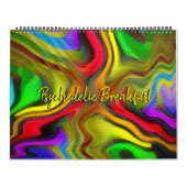 Psychedelisch ontbijt Trippy Abstracte kunst Kalender (Hoes)