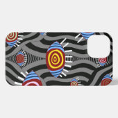 Psychedelisch oogpatroon - Art Phone Case iPhone Hoesje (Achterkant horizontaal)