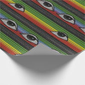 Psychedelisch oogpatroon cadeaupapier (Hoek)