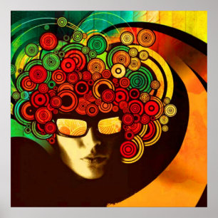 psychedelisch pop art poster VAN 8.99