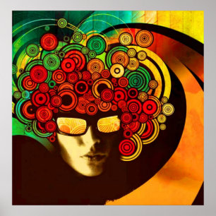 psychedelisch pop art poster VAN 8.99