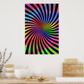 Psychedelisch Poster: Spiral met meerdere kleuren Poster (Keuken)